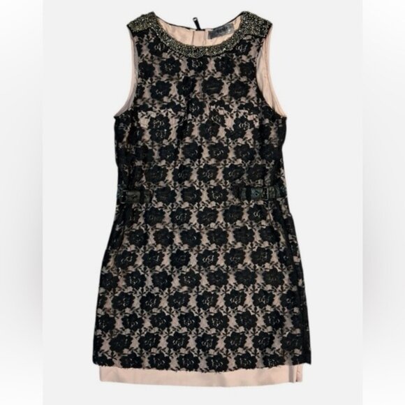 Diesel Dress and Impress black Lace and leather Dress size S - Picture 1 of 7
